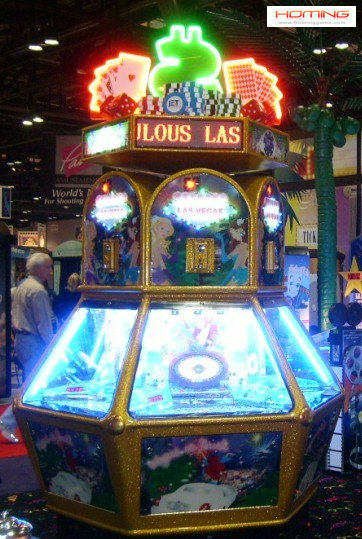 Las Vegas coin pusher,arcade pusher machine, coin pusher with wheel machines